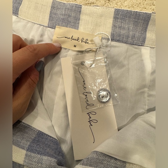NWT One Loved Babe Periwinkle Bluebell Lane Shorts - Picture 5 of 5